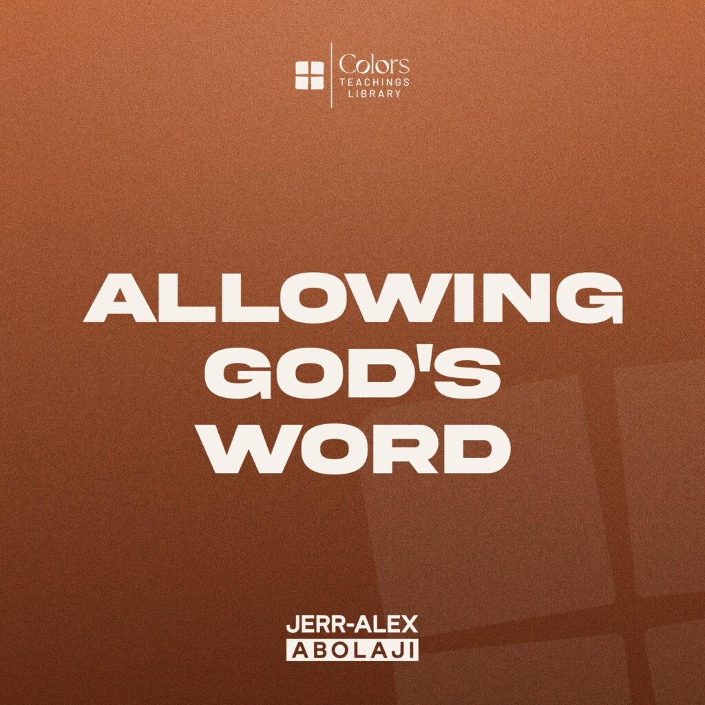 Cover of the teaching Allowing God’s Word