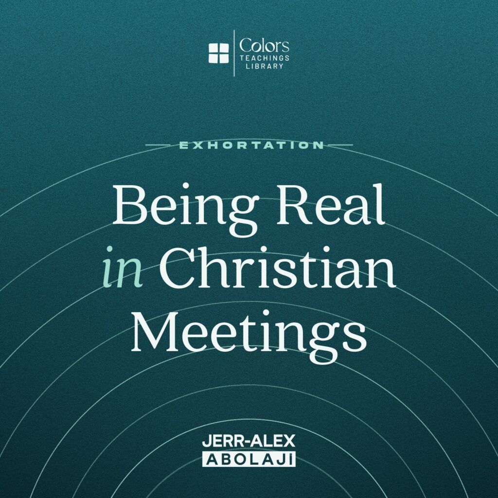 Cover of the teaching Being Real in Christian Meetings