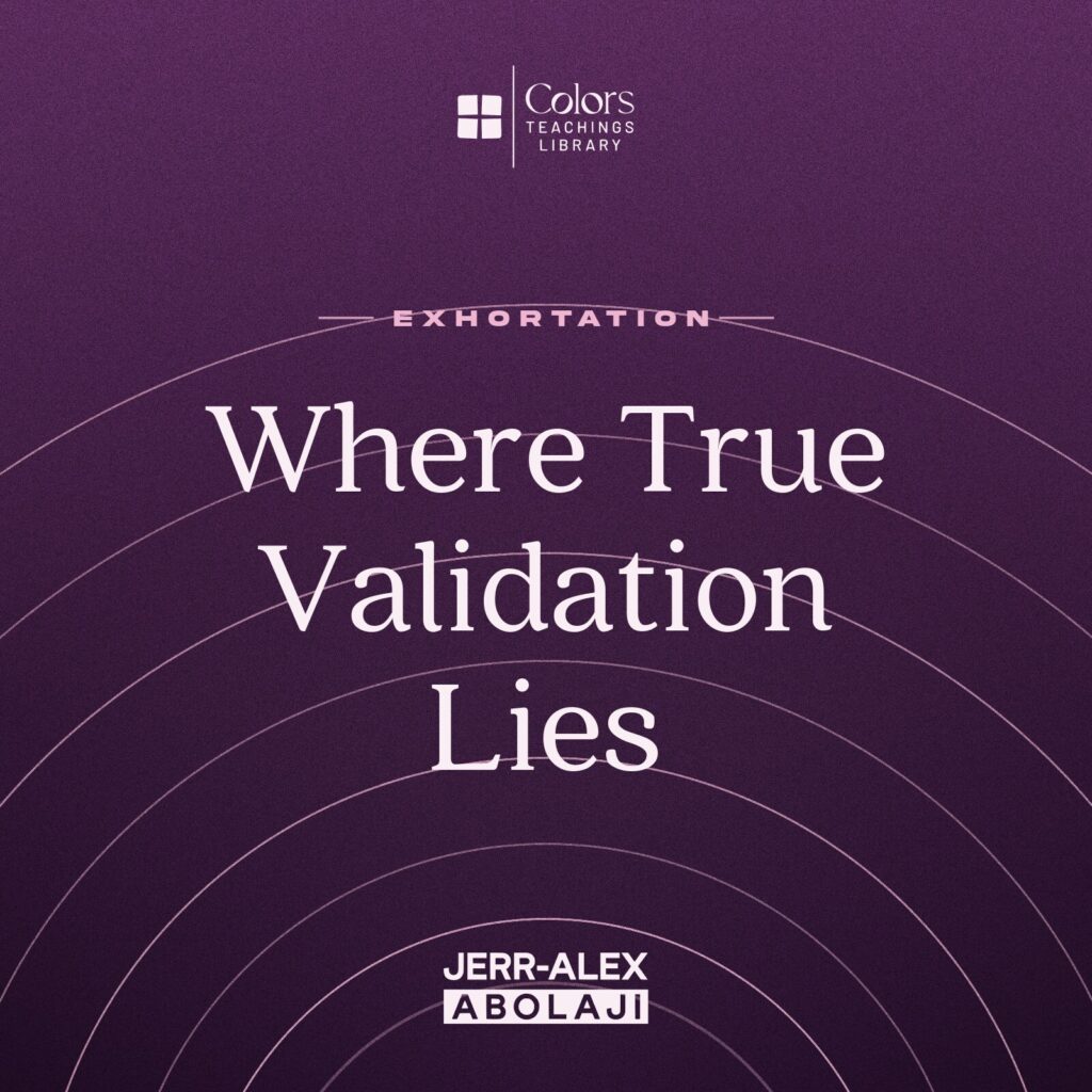 Cover of the teaching Where True Validation Lies