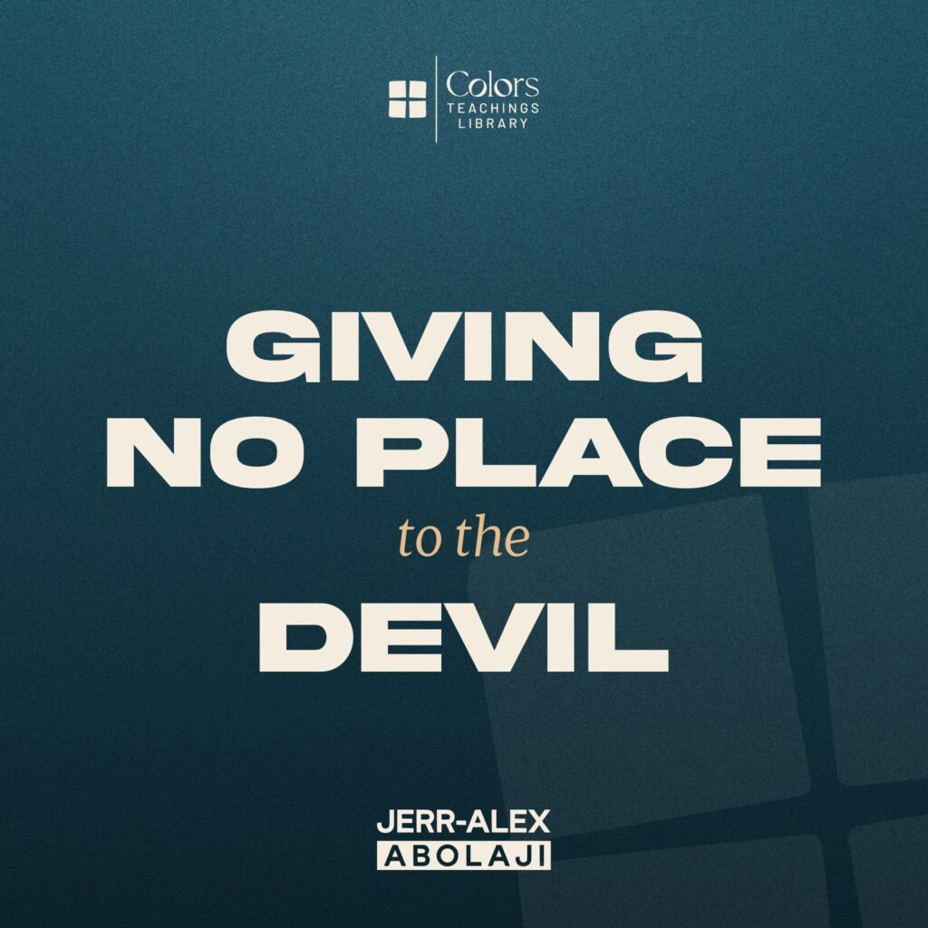 Cover of the teaching Giving No Place to the Devil